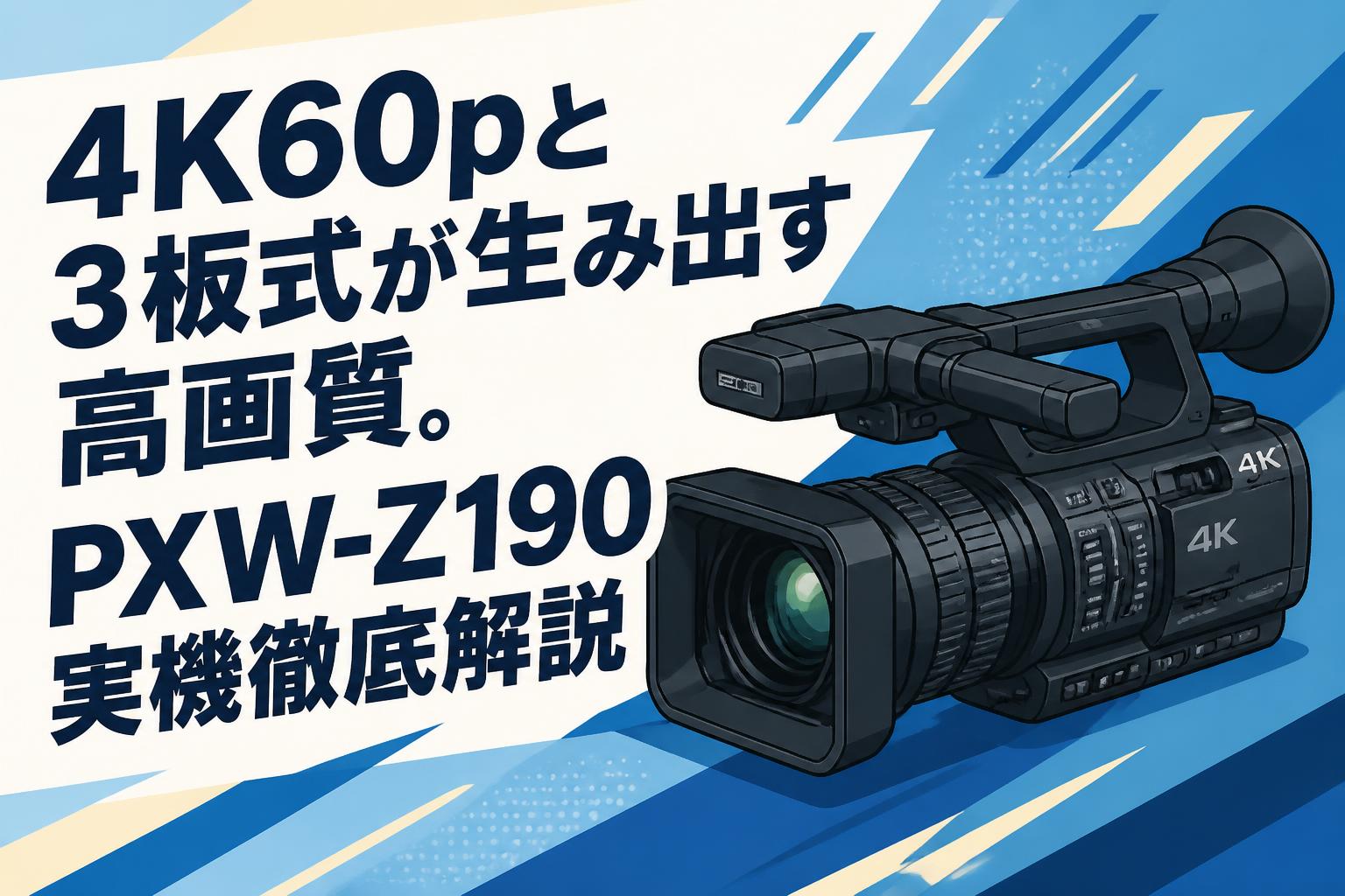 4K60pと3板式が生み出す高画質。PXW-Z190実機徹底解説