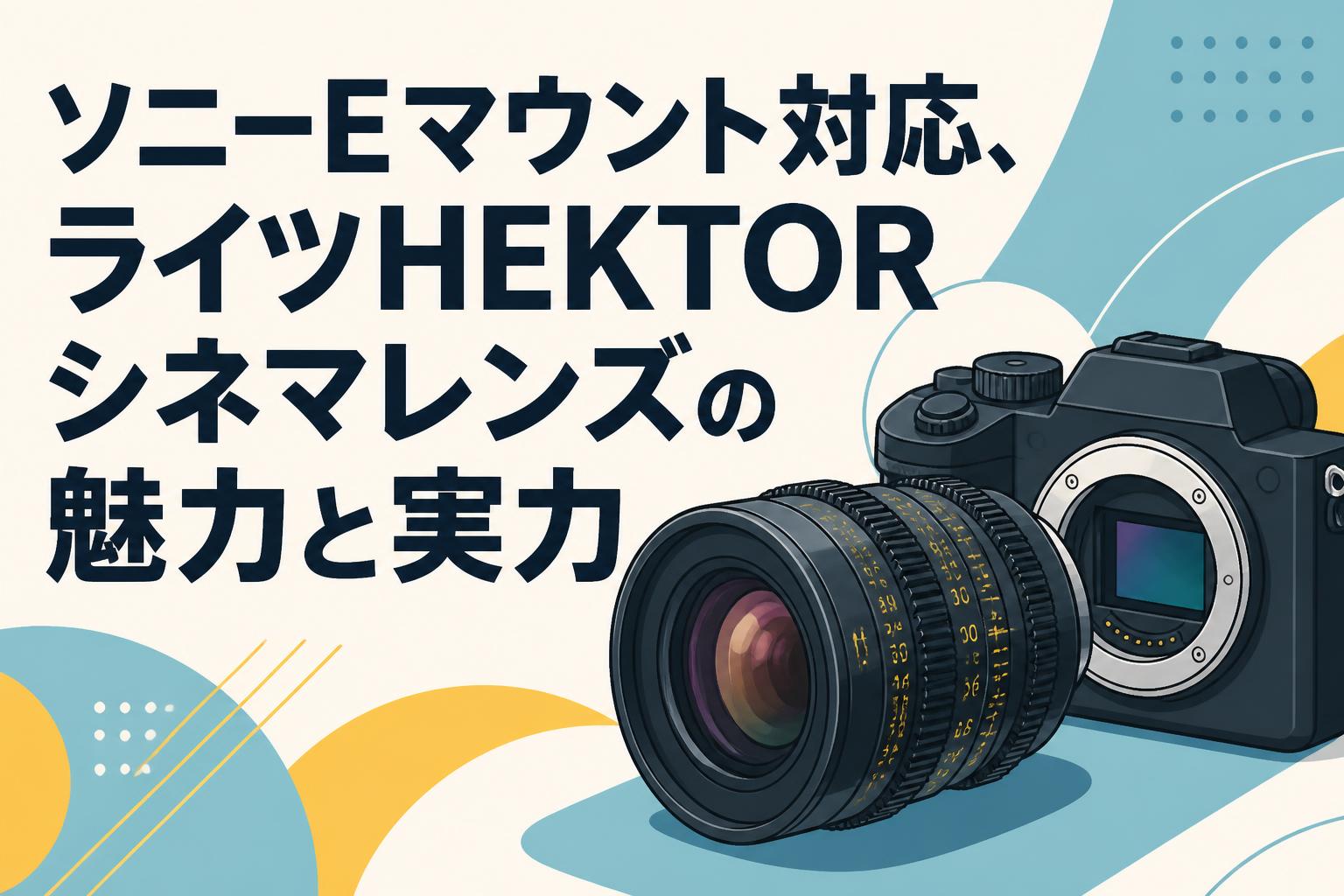 ソニーEマウント対応、ライツHEKTORシネマレンズの魅力と実力