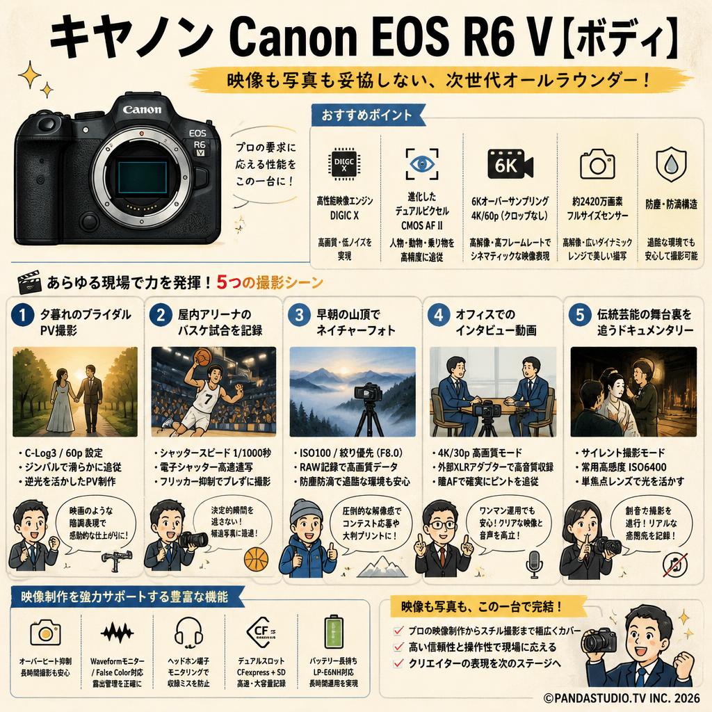 キヤノン Canon EOS R6 V [ボディ] 用途