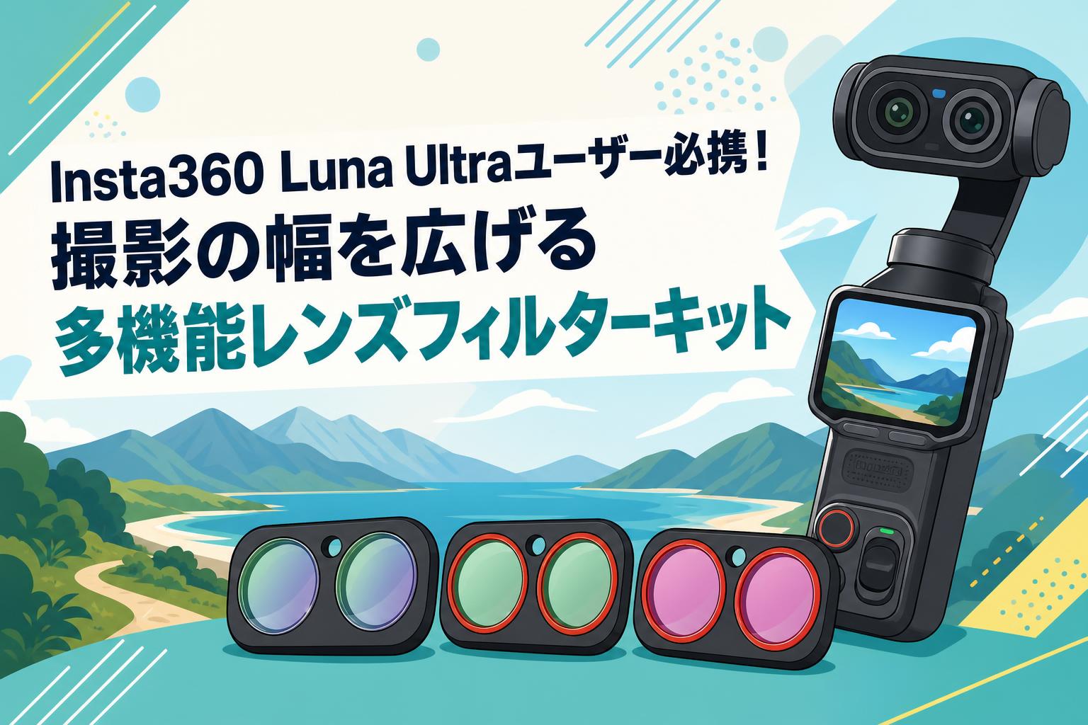 Insta360 Luna Ultraユーザー必携！撮影の幅を広げる多機能レンズフィルターキット