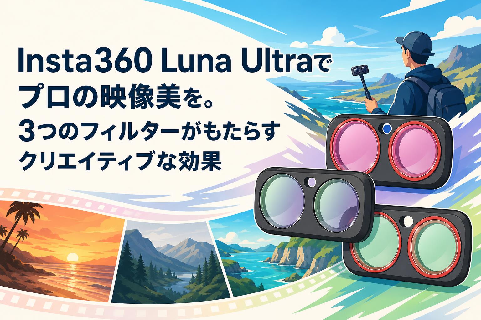 Insta360 Luna Ultraでプロの映像美を。3つのフィルターがもたらすクリエイティブな効果