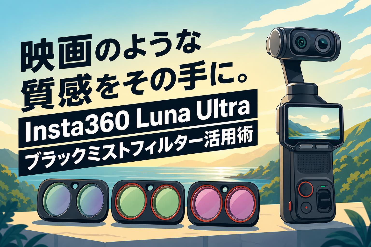 映画のような質感をその手に。Insta360 Luna Ultraブラックミストフィルター活用術