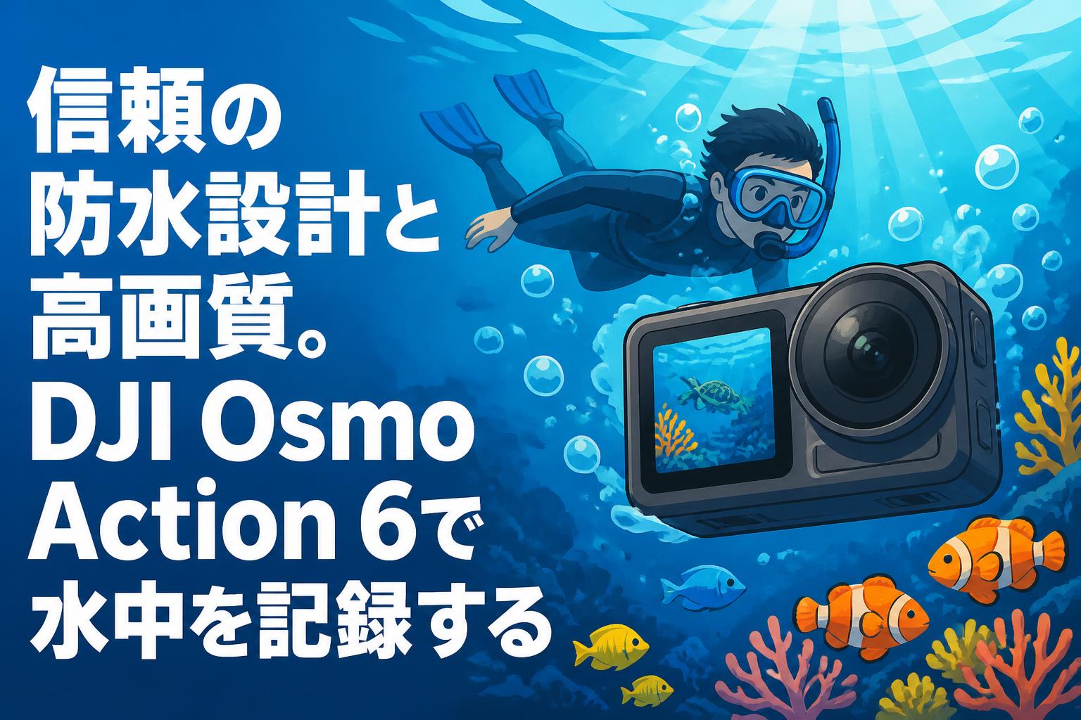 信頼の防水設計と高画質。DJI Osmo Action 6で水中を記録する