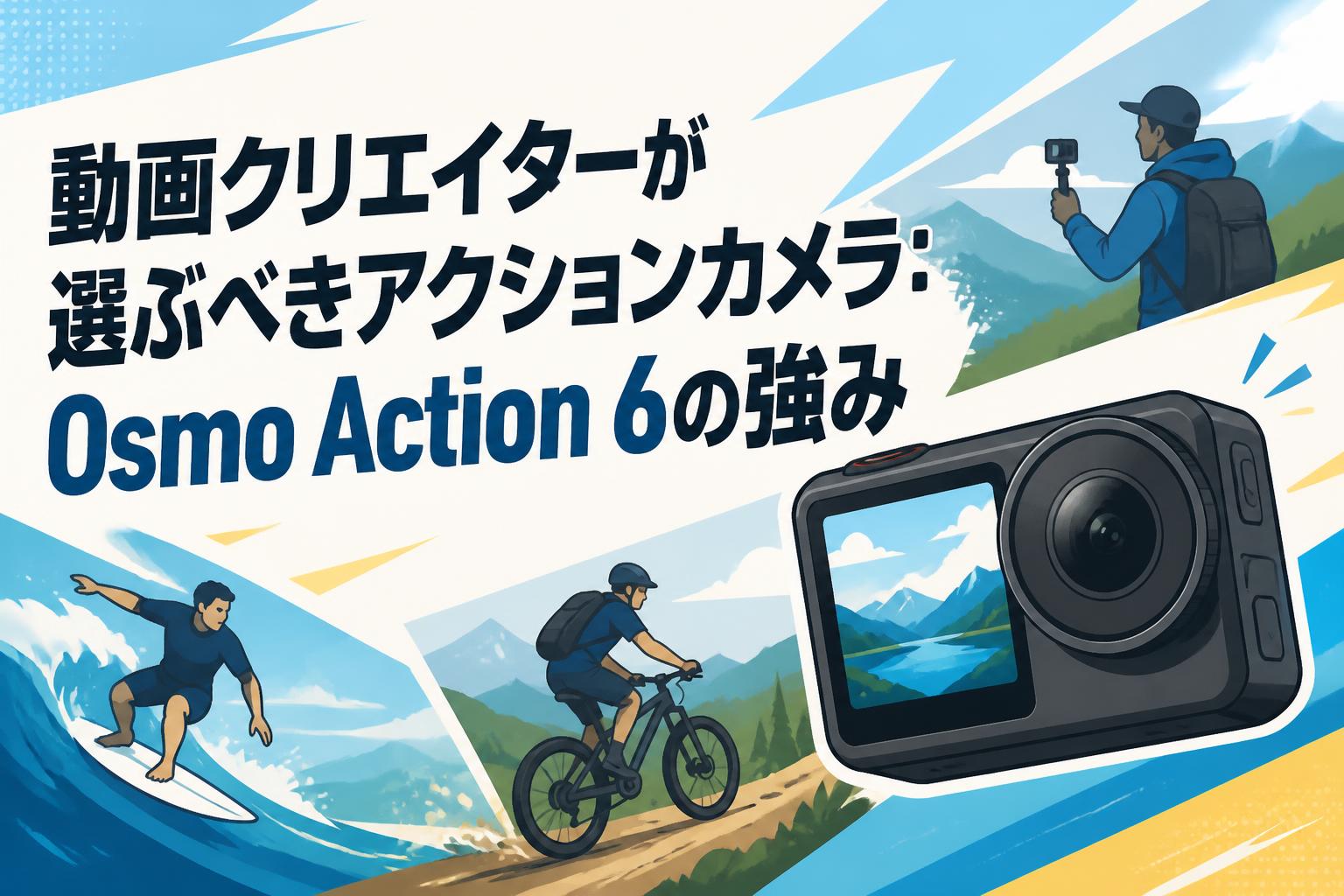 動画クリエイターが選ぶべきアクションカメラ：Osmo Action 6の強み
