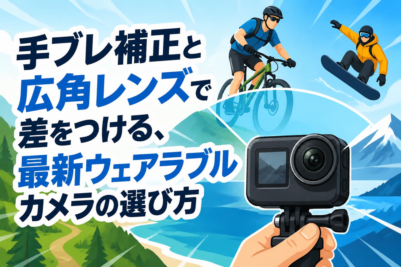 手ブレ補正と広角レンズで差をつける、最新ウェアラブルカメラの選び方