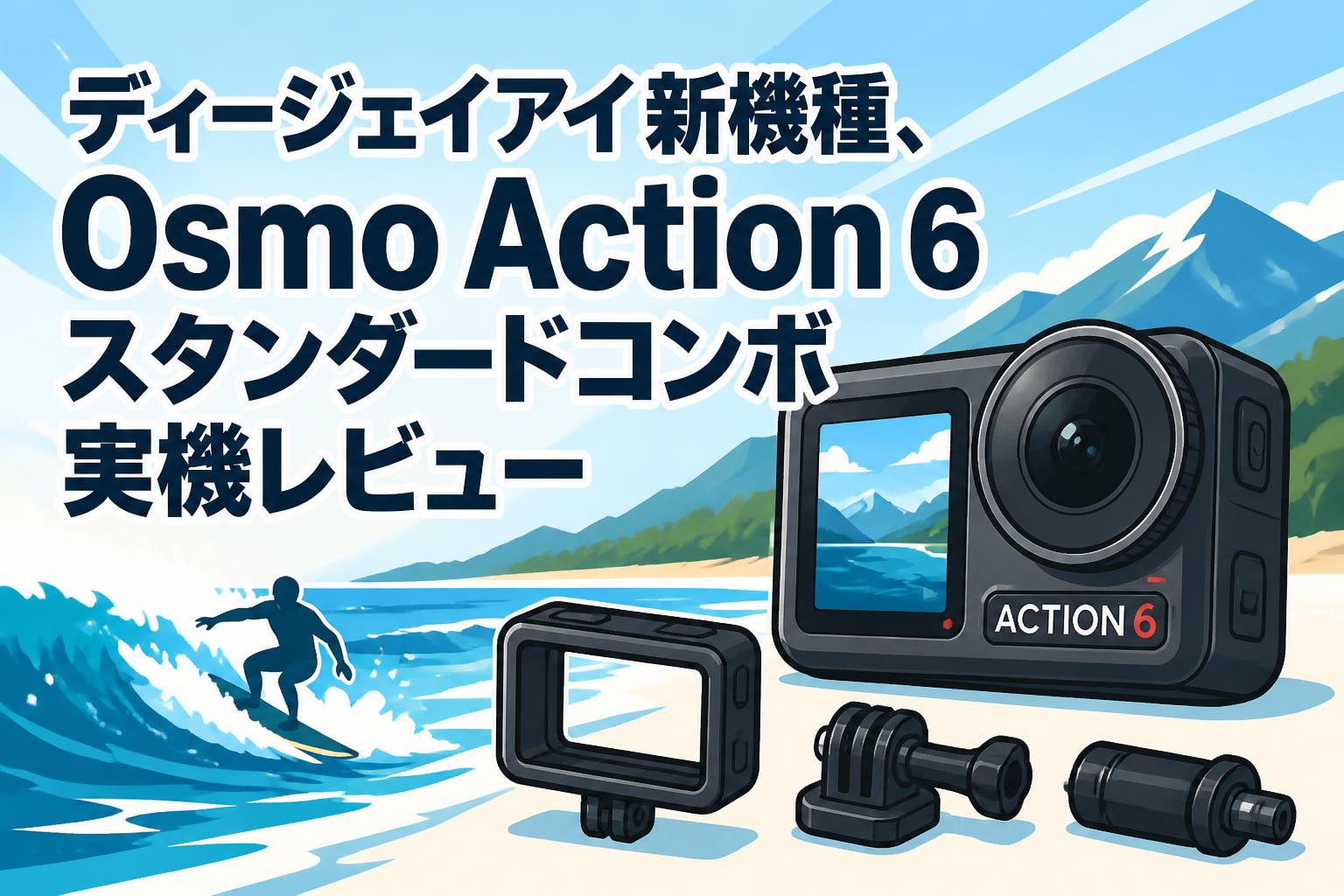 ディージェイアイ新機種、Osmo Action 6 スタンダードコンボ実機レビュー