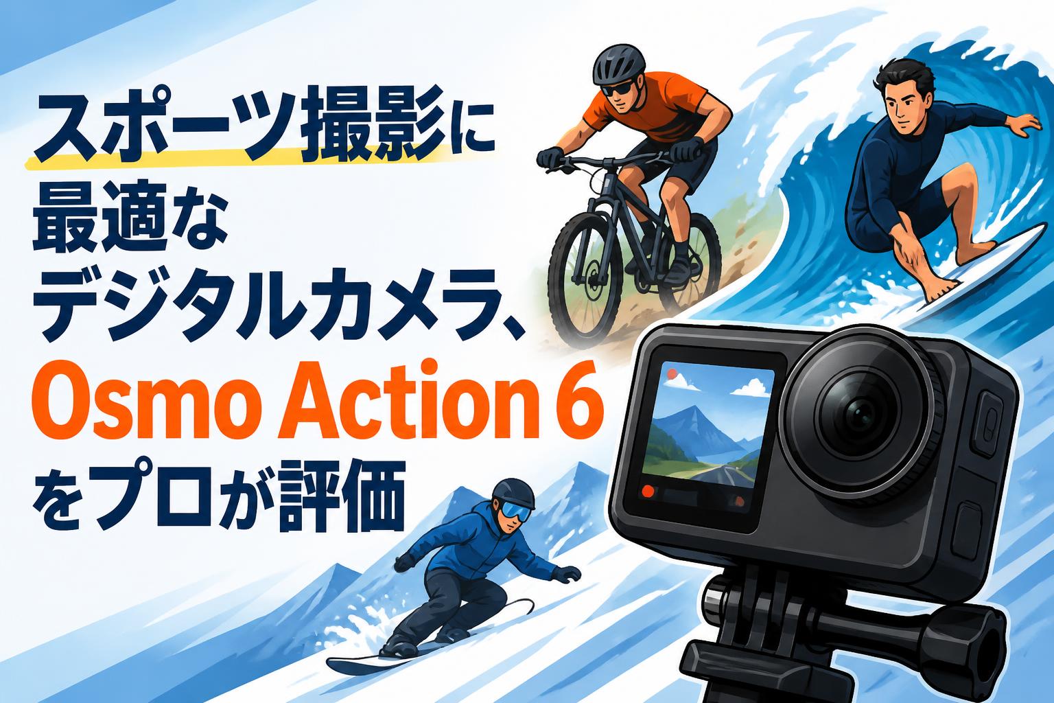 スポーツ撮影に最適なデジタルカメラ、Osmo Action 6をプロが評価