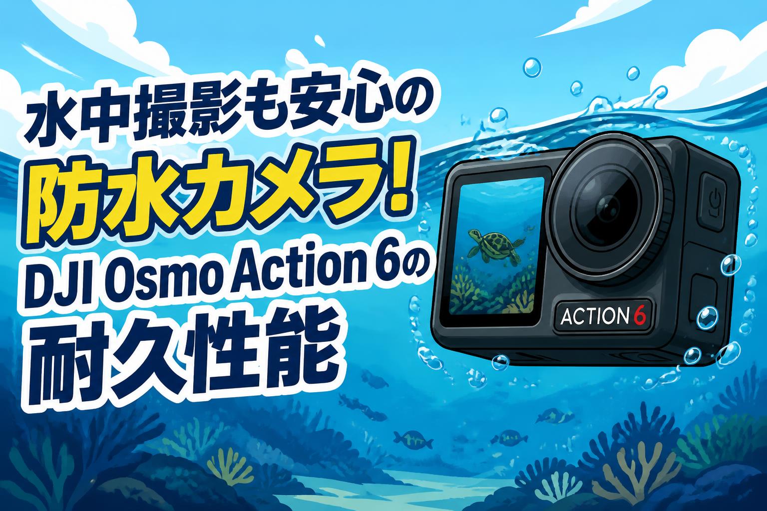 水中撮影も安心の防水カメラ！DJI Osmo Action 6の耐久性能