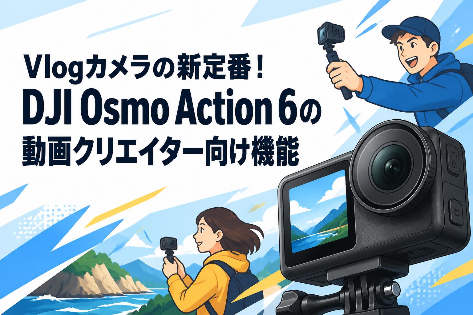 Vlogカメラの新定番！DJI Osmo Action 6の動画クリエイター向け機能