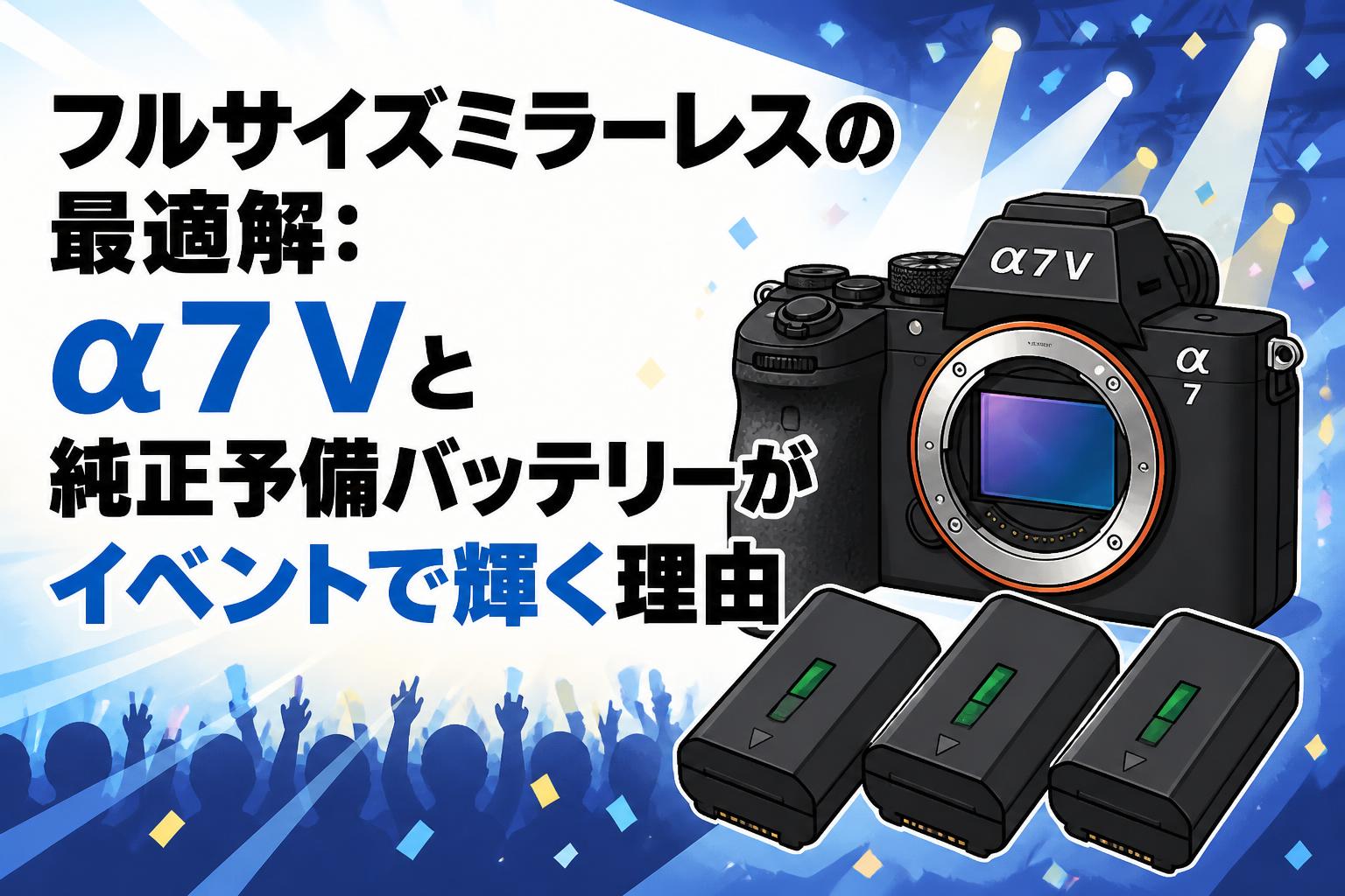 フルサイズミラーレスの最適解：α7 Vと純正予備バッテリーがイベントで輝く理由