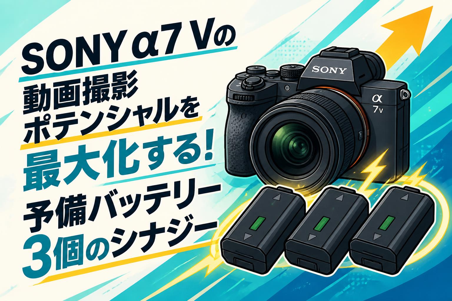 SONY α7 Vの動画撮影ポテンシャルを最大化する！予備バッテリー3個のシナジー