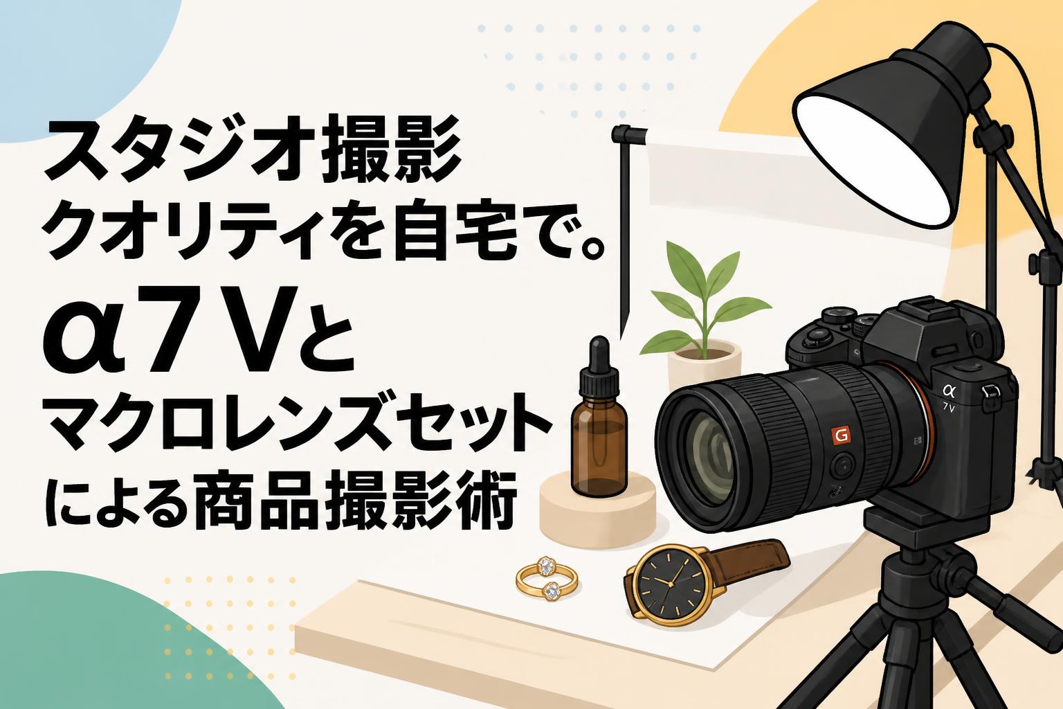 スタジオ撮影クオリティを自宅で。α7 Vとマクロレンズセットによる商品撮影術