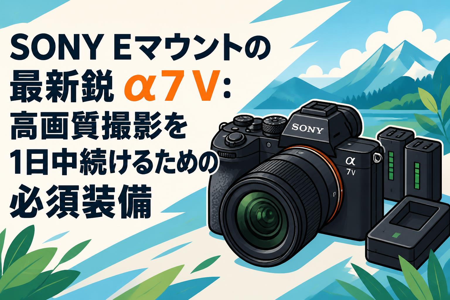 SONY Eマウントの最新鋭 α7 V：高画質撮影を1日中続けるための必須装備