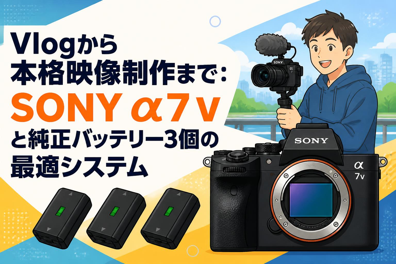 Vlogから本格映像制作まで：SONY α7 Vと純正バッテリー3個の最適システム