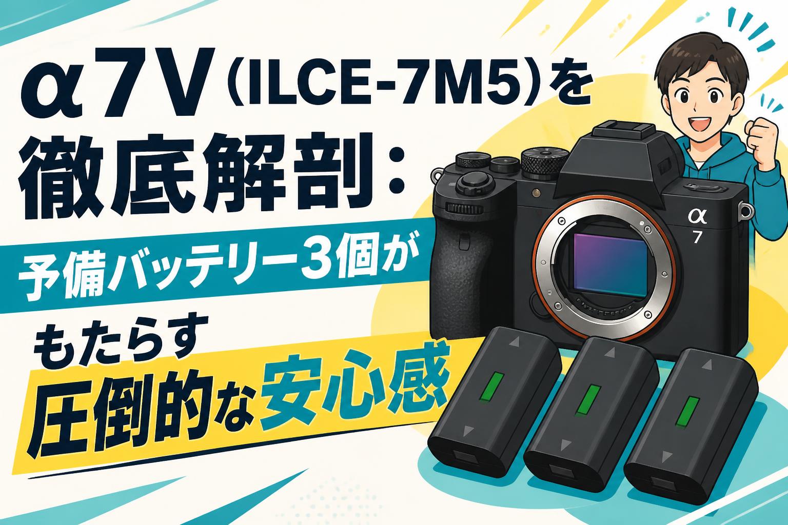α7 V（ILCE-7M5）を徹底解剖：予備バッテリー3個がもたらす圧倒的な安心感