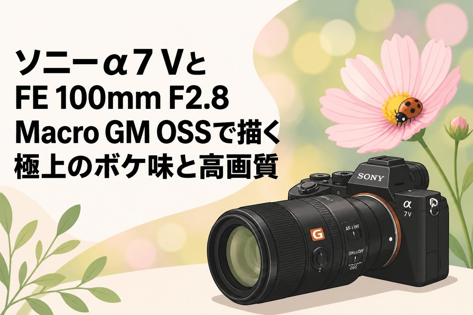 ソニーα7 VとFE 100mm F2.8 Macro GM OSSで描く極上のボケ味と高画質