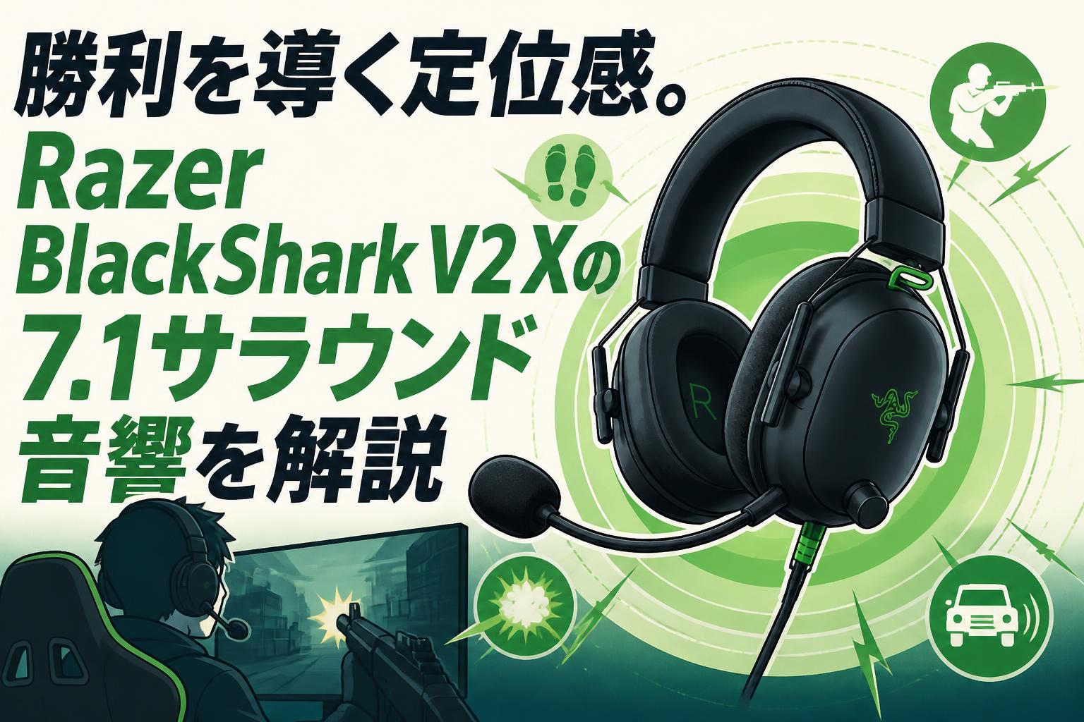 勝利を導く定位感。Razer BlackShark V2 Xの7.1サラウンド音響を解説