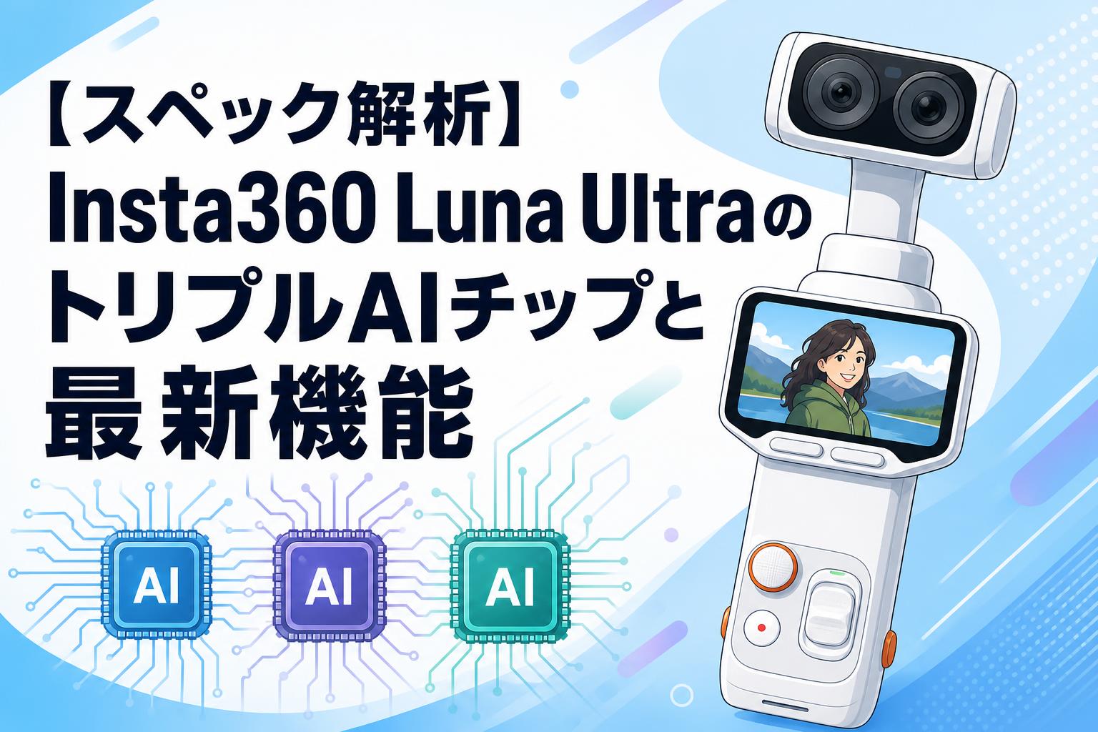 【スペック解析】Insta360 Luna UltraのトリプルAIチップと最新機能