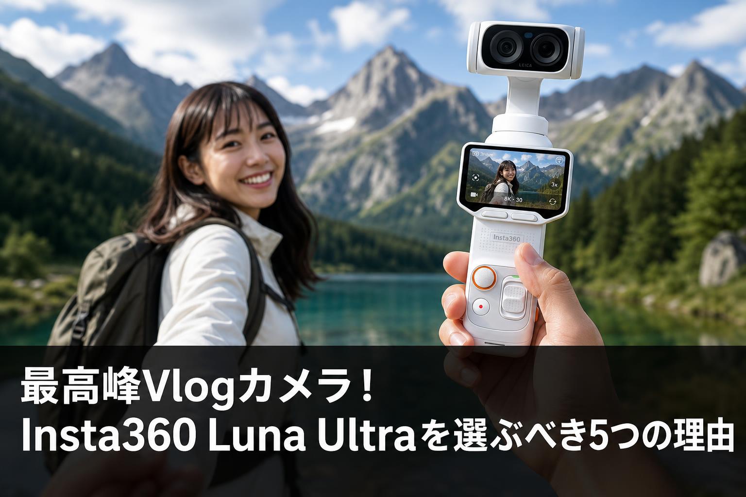最高峰Vlogカメラ！Insta360 Luna Ultraを選ぶべき5つの理由