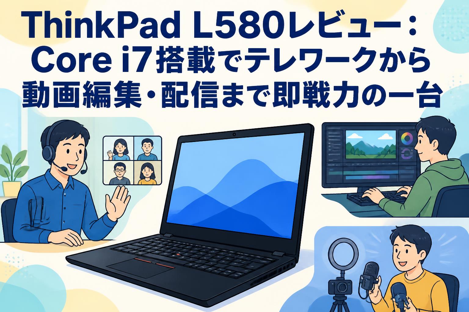 ThinkPad L580レビュー：Core i7搭載でテレワークから動画編集・配信まで即戦力の一台