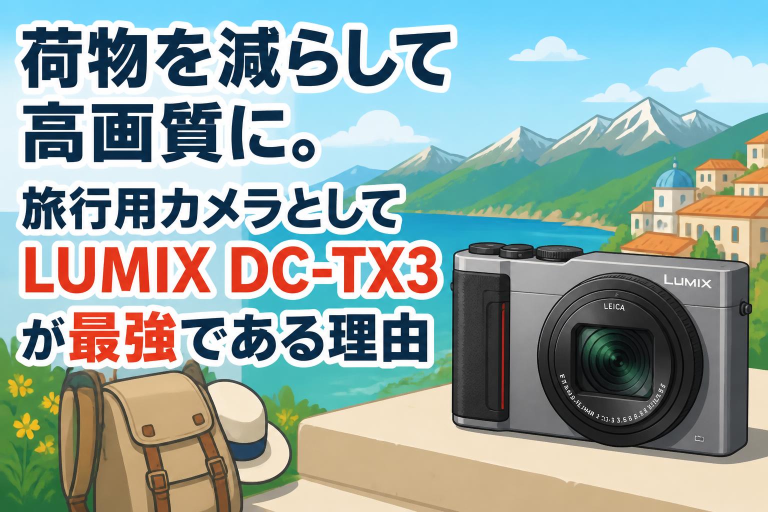 荷物を減らして高画質に。旅行用カメラとしてLUMIX DC-TX3が最強である理由