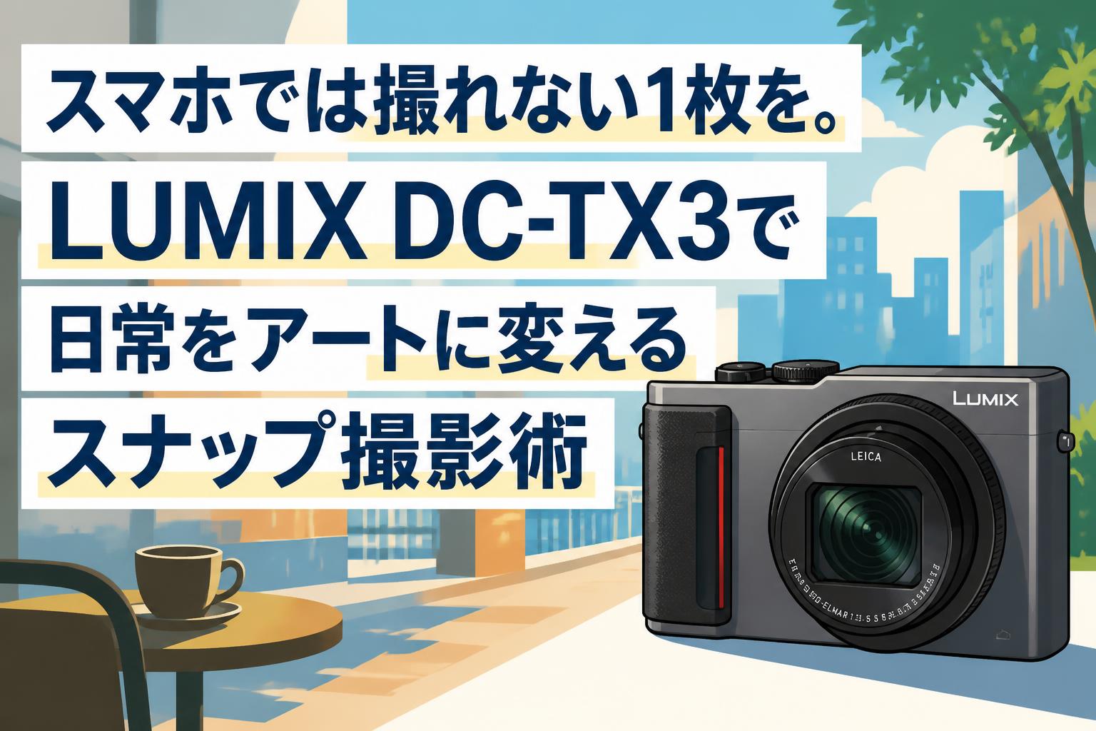 スマホでは撮れない1枚を。LUMIX DC-TX3で日常をアートに変えるスナップ撮影術