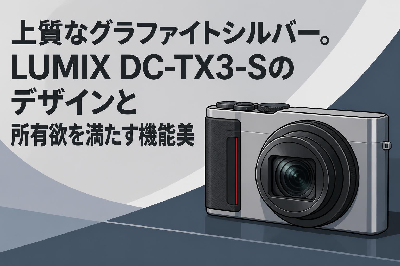 上質なグラファイトシルバー。LUMIX DC-TX3-Sのデザインと所有欲を満たす機能美