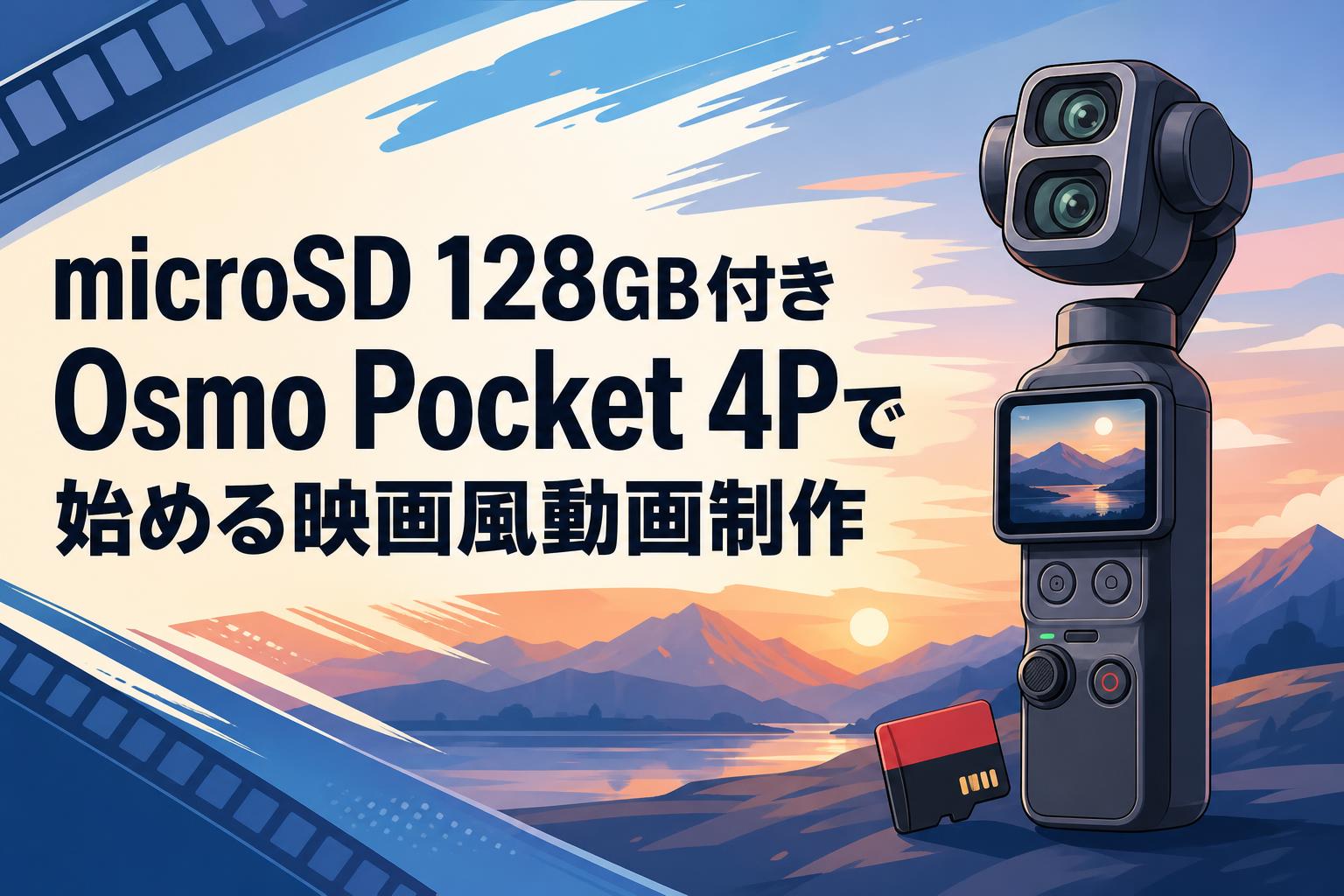 microSD 128GB付きOsmo Pocket 4Pで始める映画風動画制作