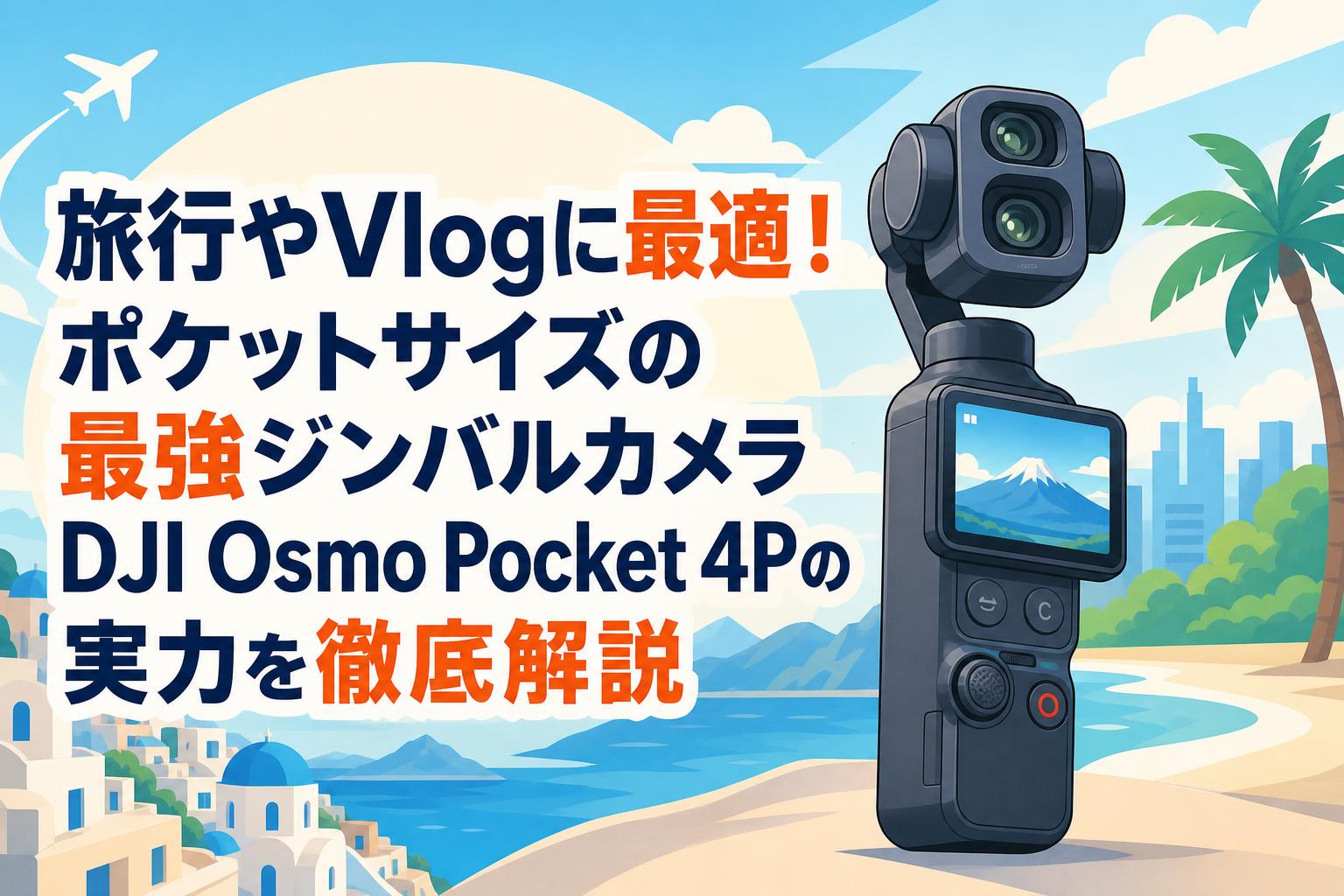 旅行やVlogに最適！ポケットサイズの最強ジンバルカメラDJI Osmo Pocket 4Pの実力を徹底解説