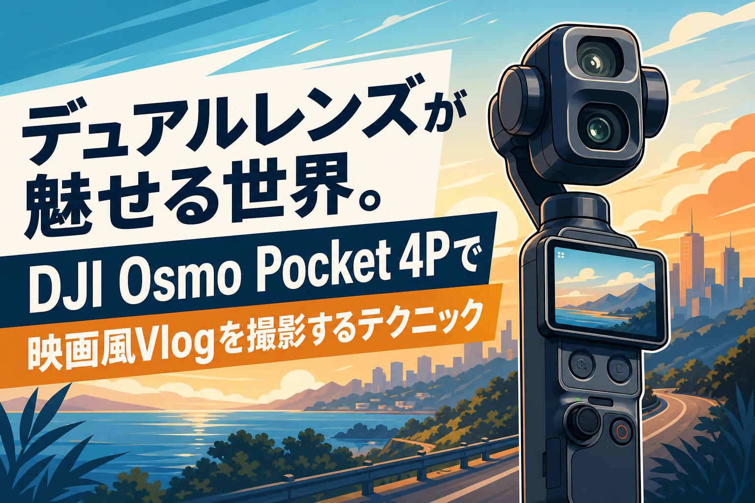 デュアルレンズが魅せる世界。DJI Osmo Pocket 4Pで映画風Vlogを撮影するテクニック