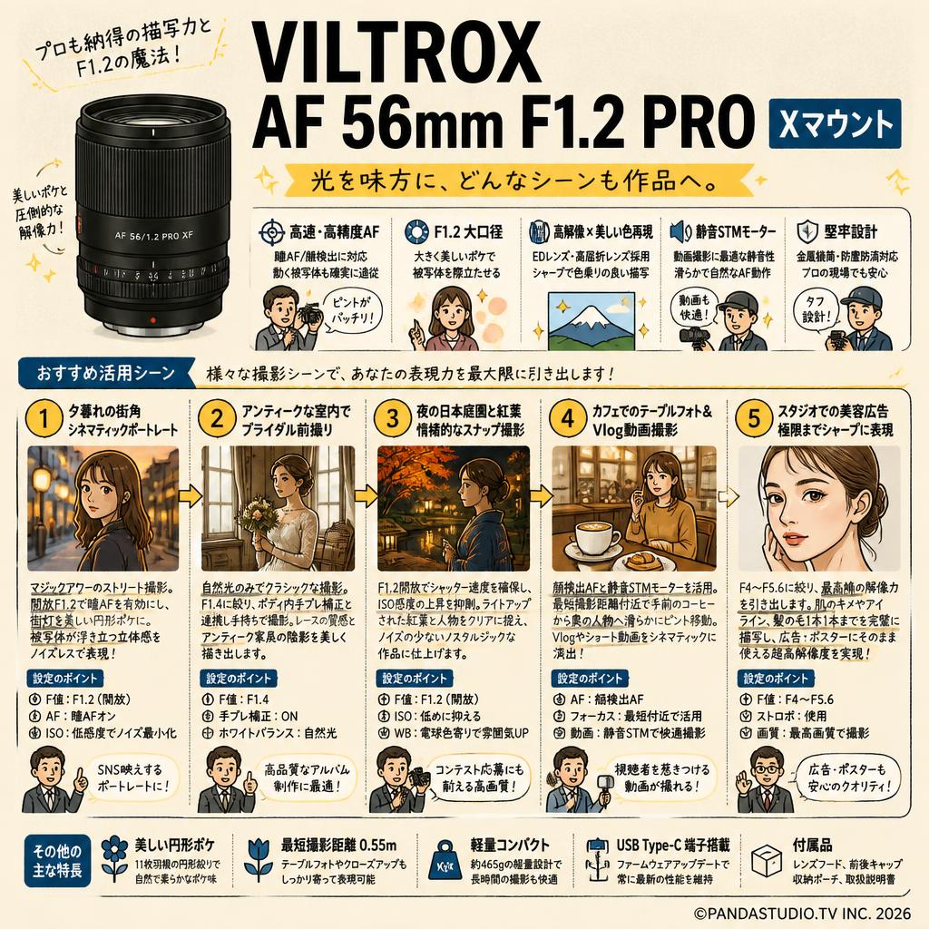 Viltrox AF 56mm F1.2 PRO Xマウント 用途