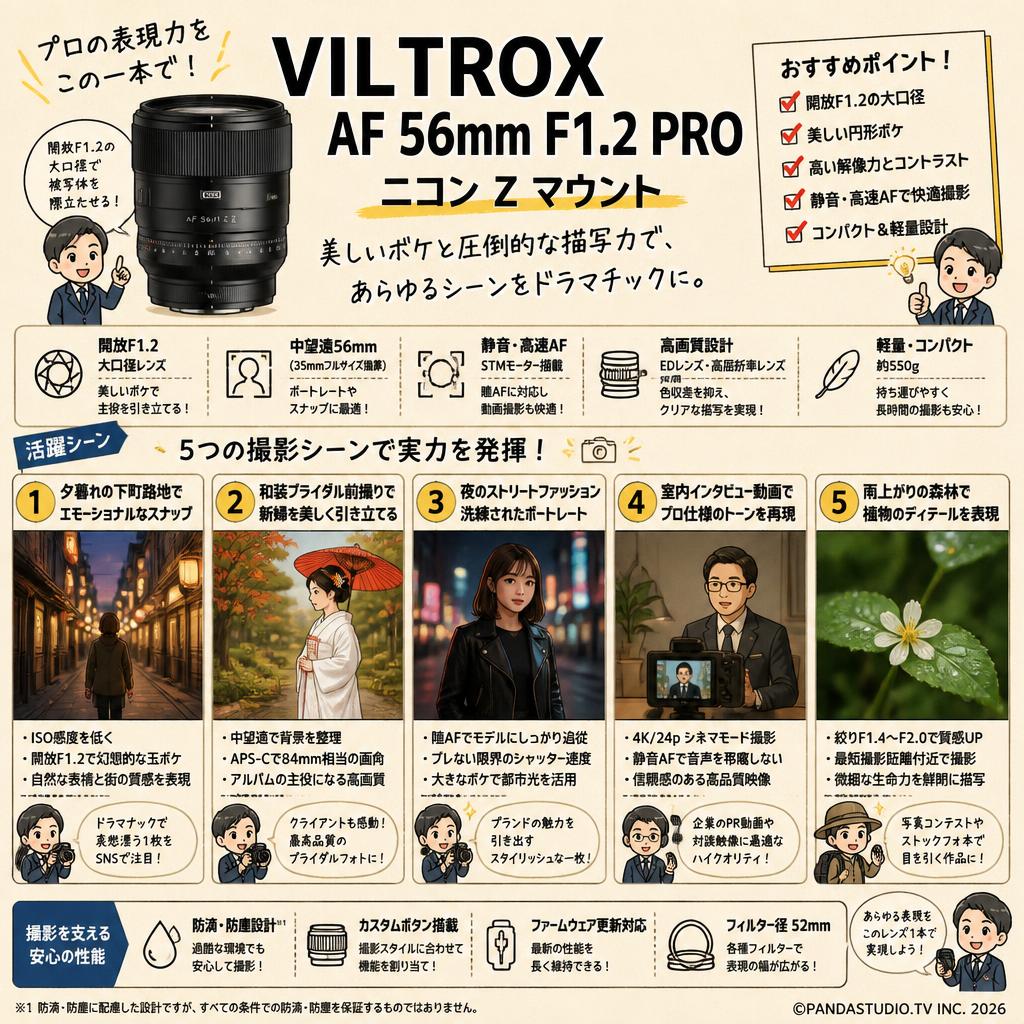 Viltrox AF 56mm F1.2 PRO ニコンZマウント 用途