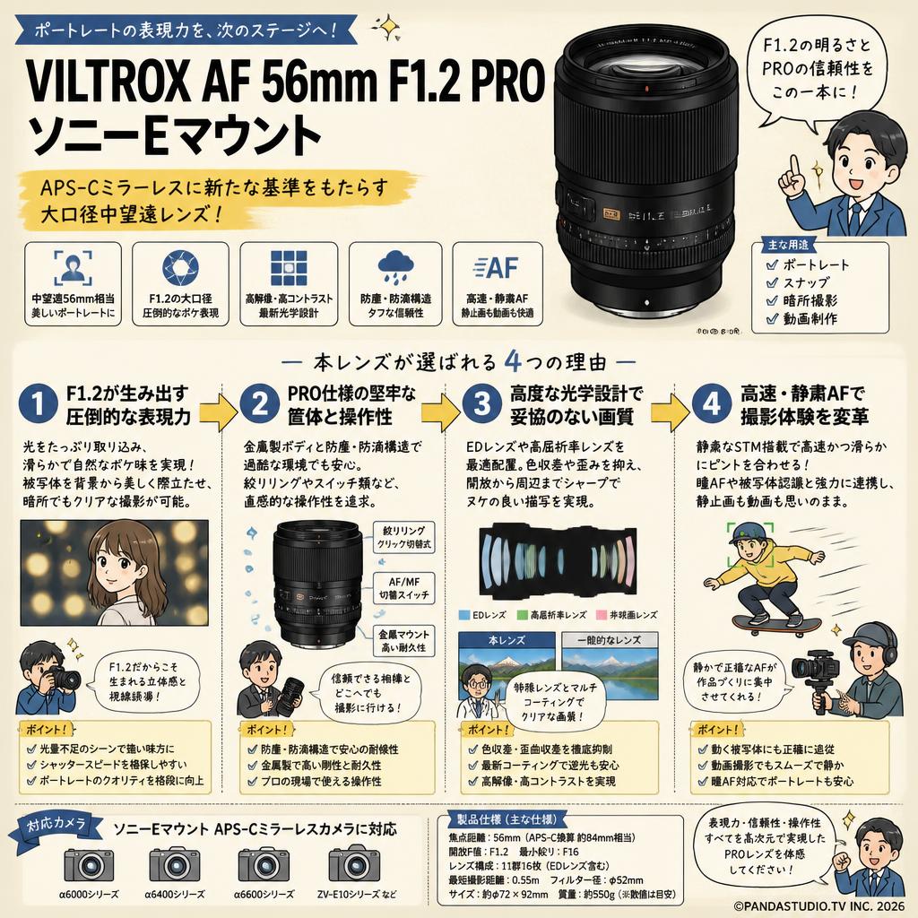 Viltrox AF 56mm F1.2 PRO ソニーEマウント 概要