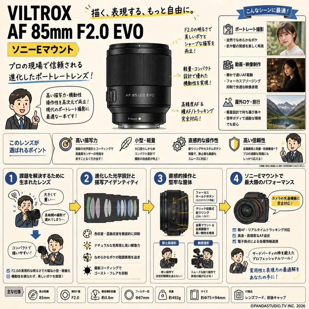 Viltrox AF 85mm F2.0 EVO ソニーEマウント 概要