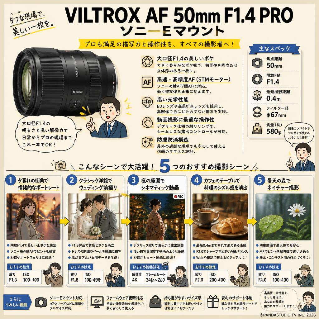 Viltrox AF 50mm F1.4 PRO ソニーEマウント 用途