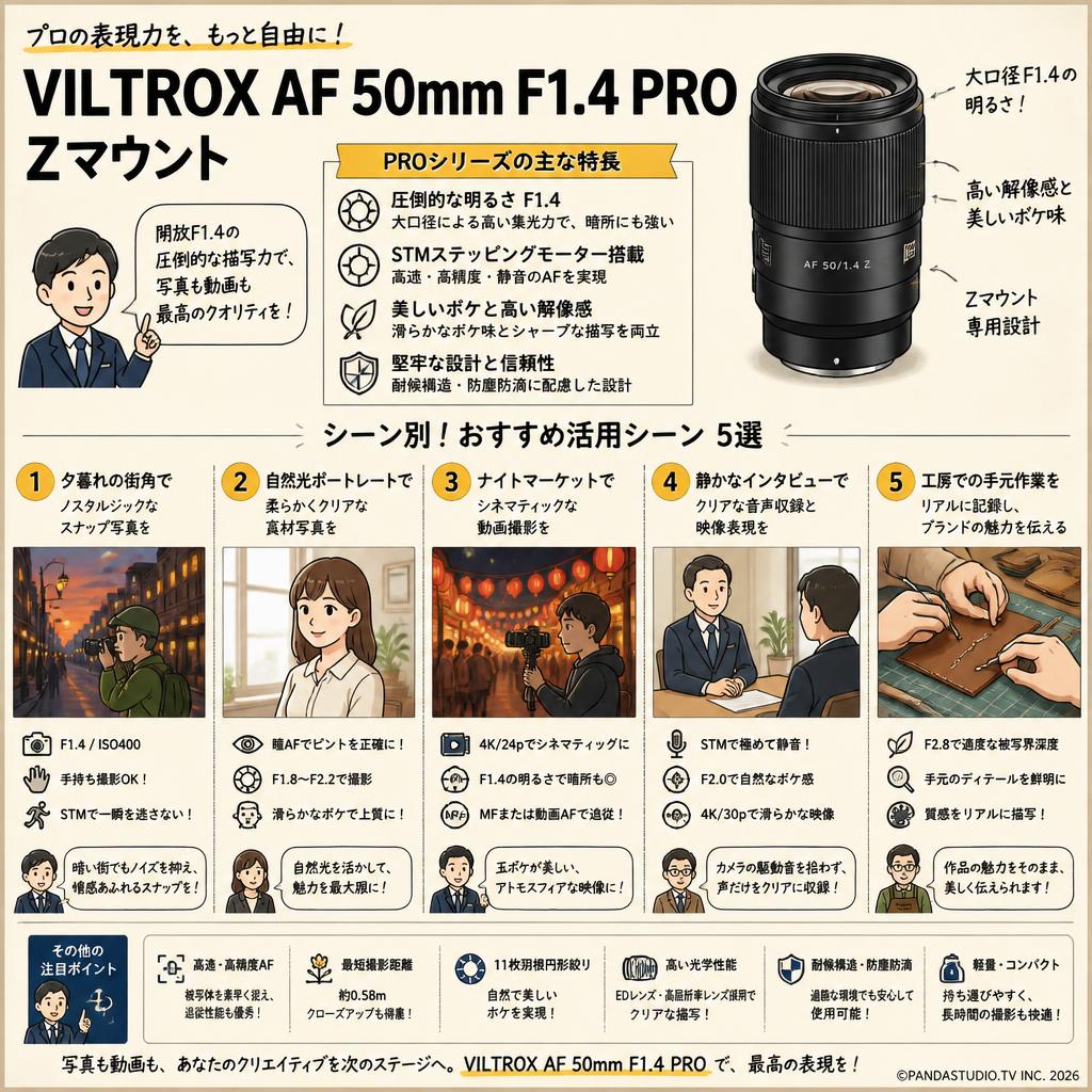 Viltrox AF 50mm F1.4 PRO Zマウント 用途