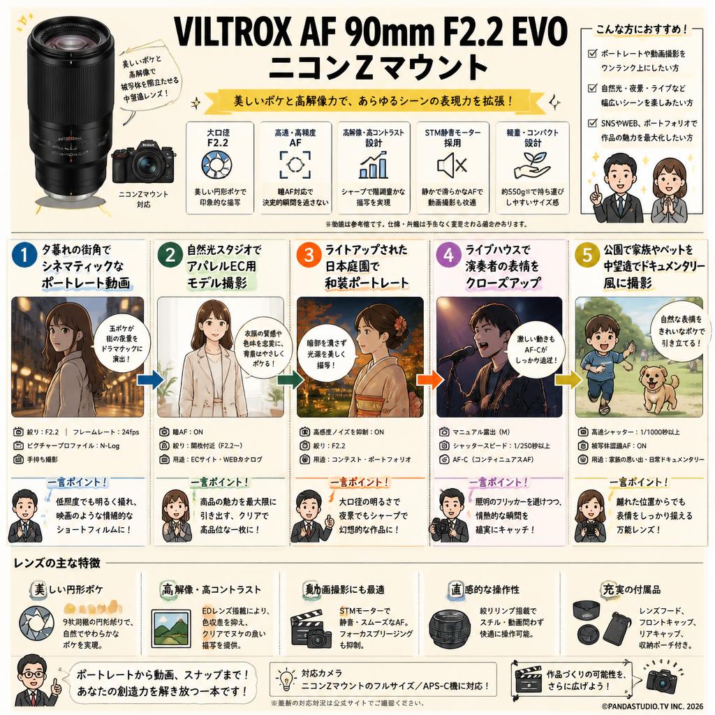 VILTROX AF 90mm F2.2 EVO  ニコンZマウント 用途