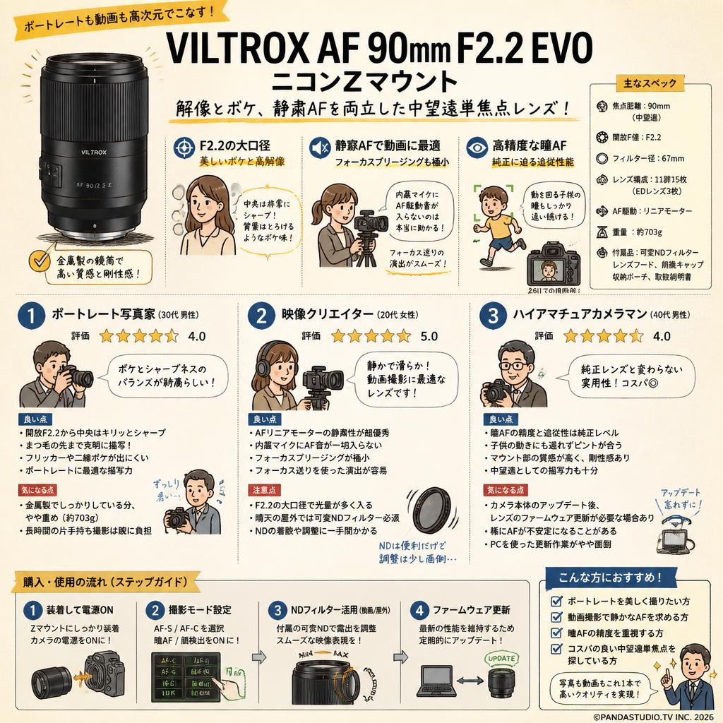 VILTROX AF 90mm F2.2 EVO  ニコンZマウント インターネット上のお客様の声（評判）