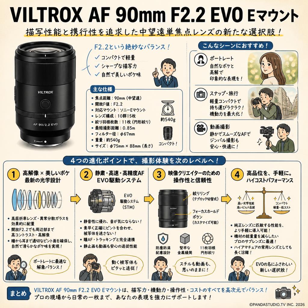Viltrox AF 90mm F2.2 EVO Eマウント 概要