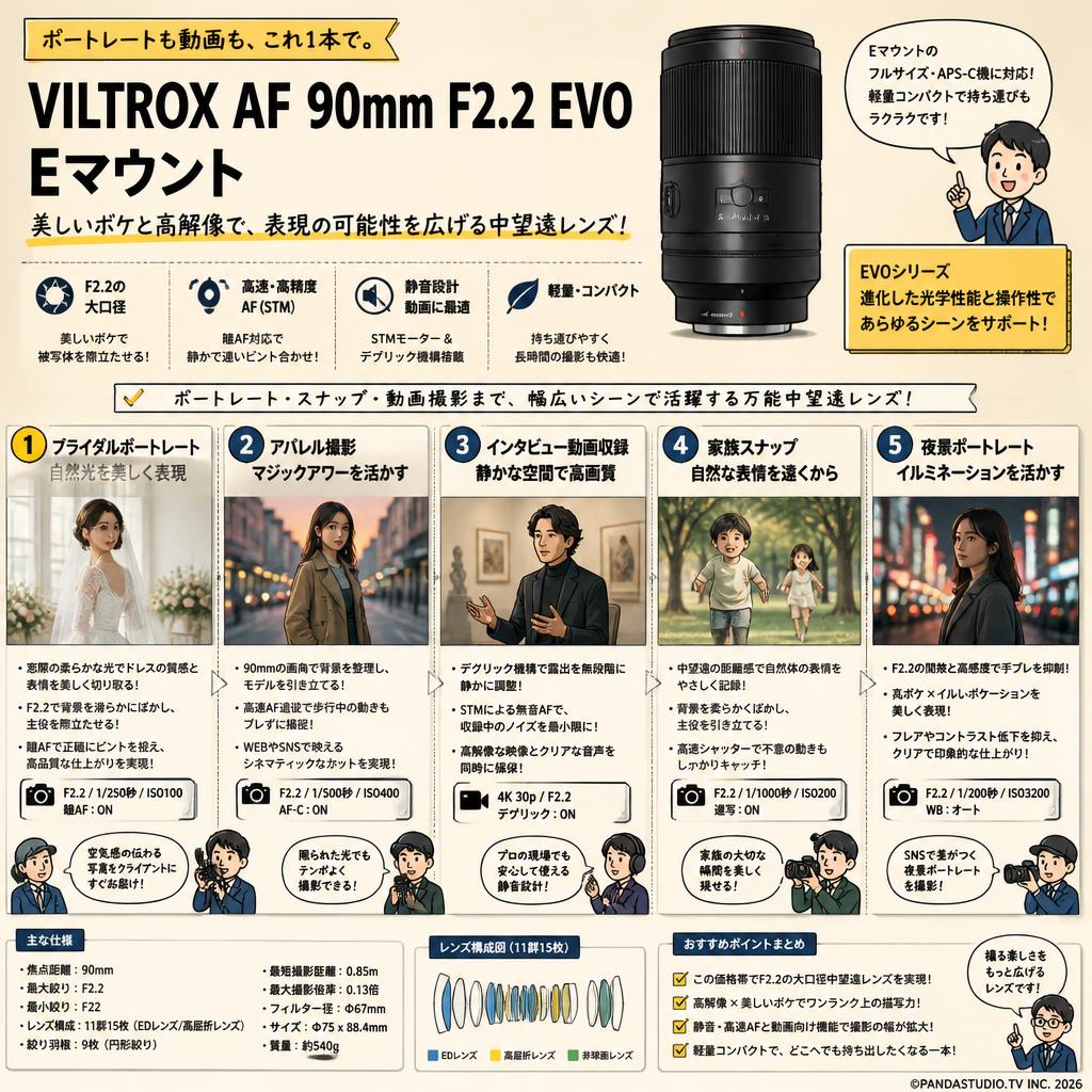 Viltrox AF 90mm F2.2 EVO Eマウント 用途