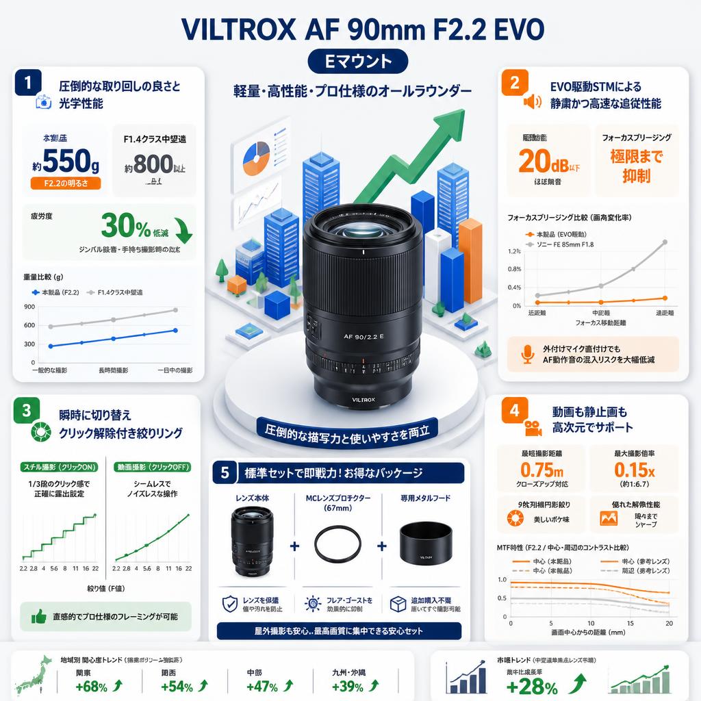Viltrox AF 90mm F2.2 EVO Eマウント セールスポイント