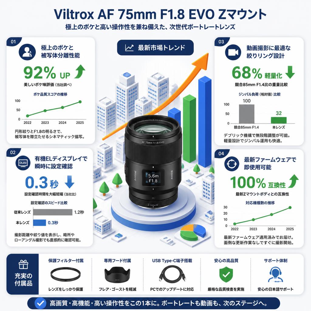 Viltrox AF 75mm F1.8 EVO Zマウント セールスポイント