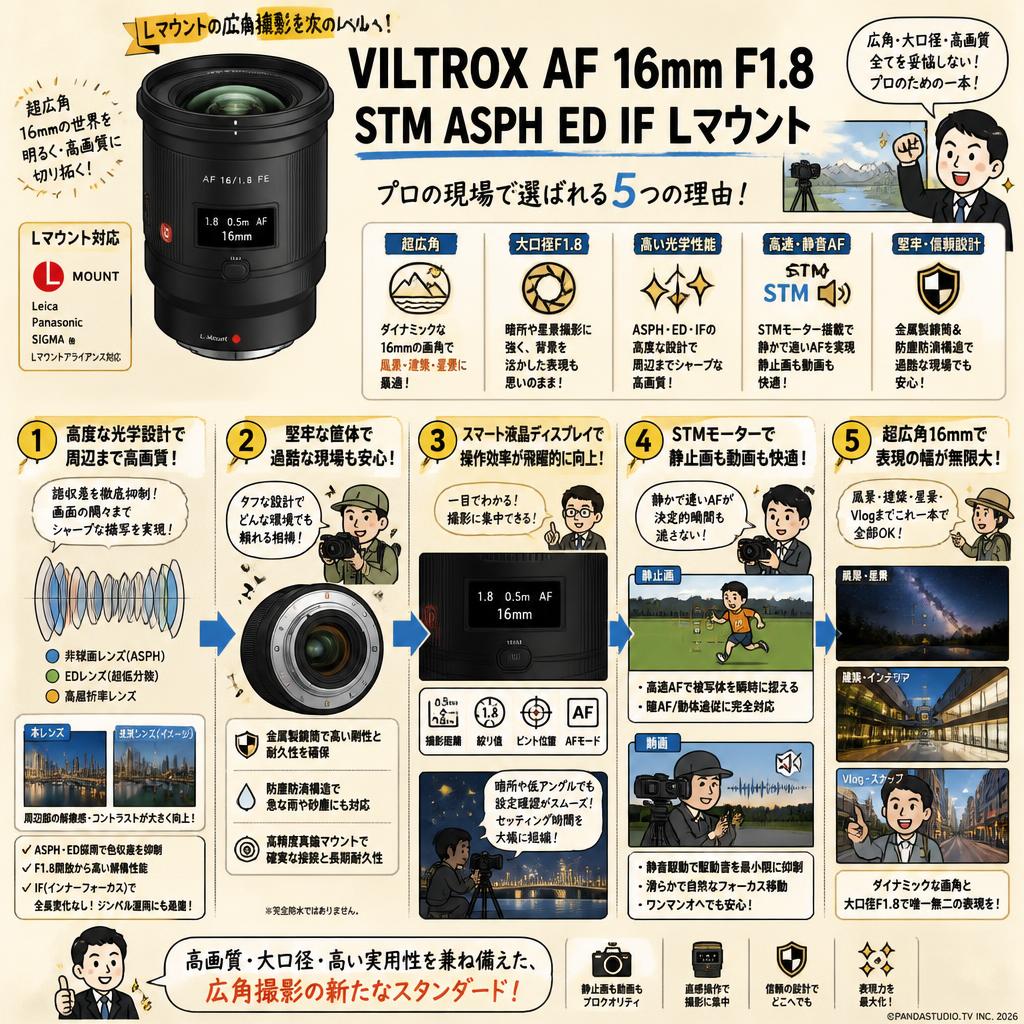 Viltrox AF 16mm F1.8 STM ASPH ED IF Lマウント 概要