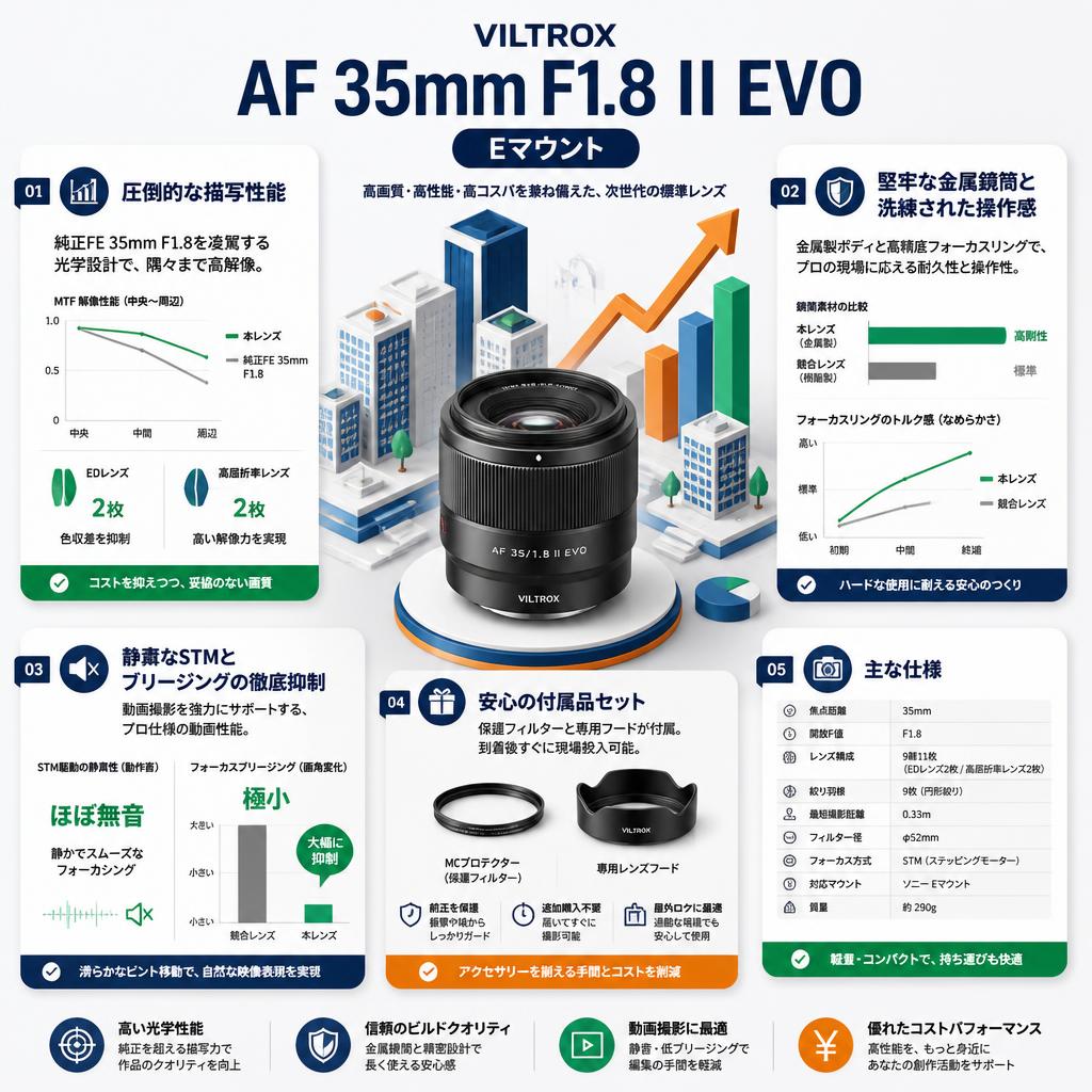 Viltrox AF 35mm F1.8 II EVO Eマウント セールスポイント