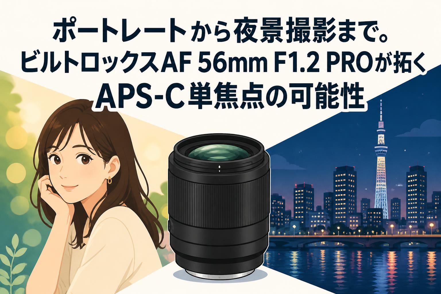 ポートレートから夜景撮影まで。ビルトロックスAF 56mm F1.2 PROが拓くAPS-C単焦点の可能性