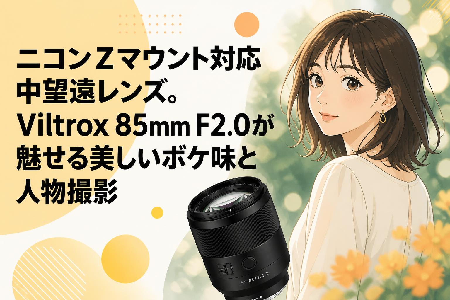 ニコンZマウント対応中望遠レンズ。Viltrox 85mm F2.0が魅せる美しいボケ味と人物撮影