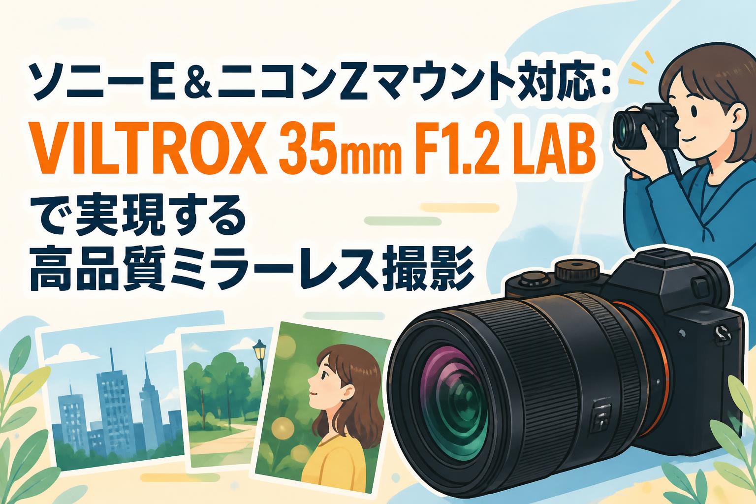ソニーE＆ニコンZマウント対応：VILTROX 35mm F1.2 LABで実現する高品質ミラーレス撮影
