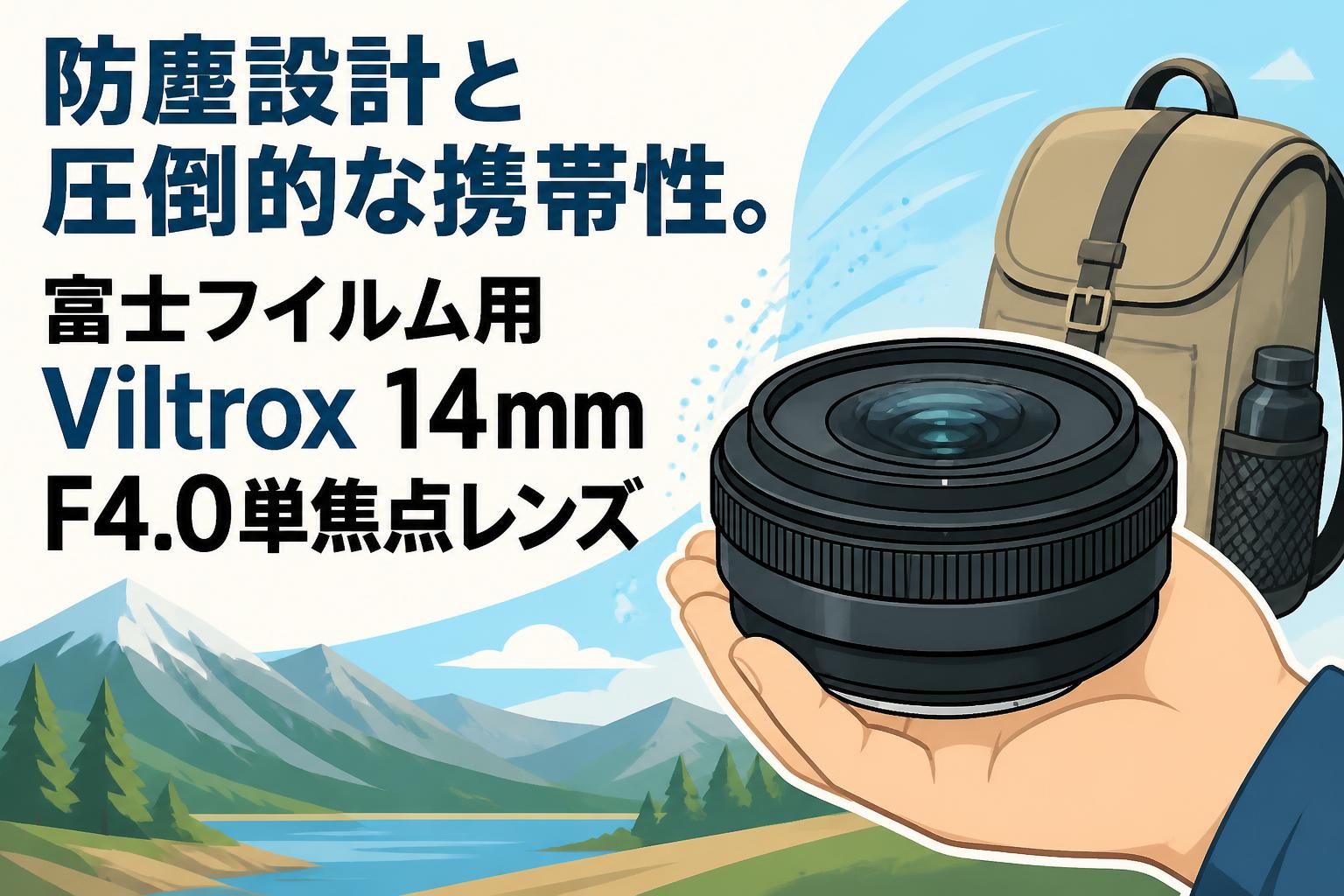 防塵設計と圧倒的な携帯性。富士フイルム用Viltrox 14mm F4.0単焦点レンズ