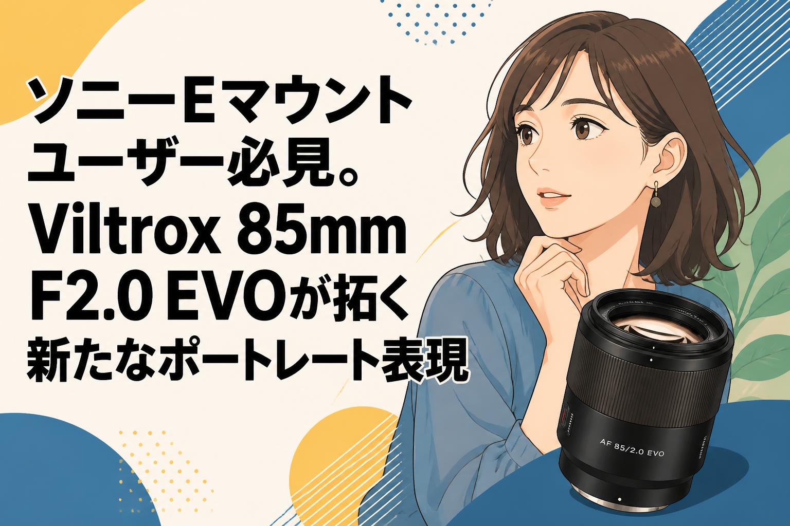 ソニーEマウントユーザー必見。Viltrox 85mm F2.0 EVOが拓く新たなポートレート表現
