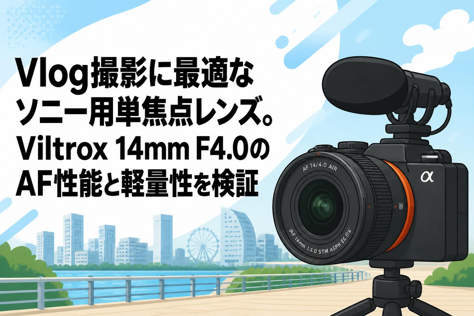 Vlog撮影に最適なソニー用単焦点レンズ。Viltrox 14mm F4.0のAF性能と軽量性を検証